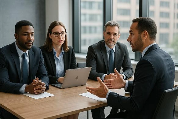 Executive search interview for senior leadership hiring